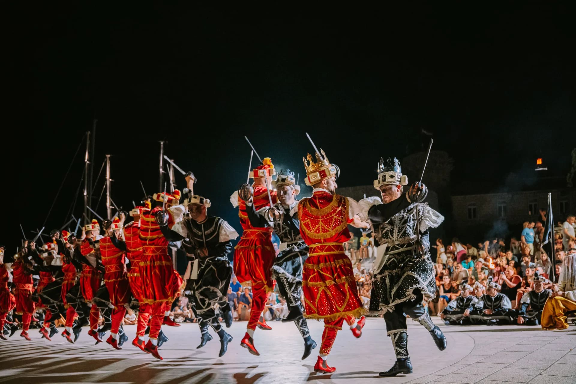 Moreška performers in costume